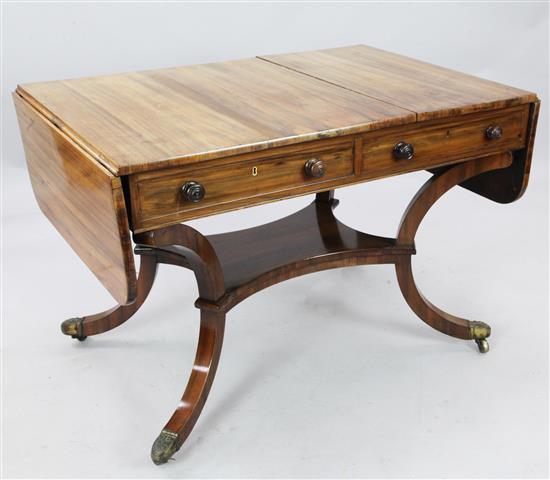 A Regency mahogany sofa table W. 5ft 3in. D. 2ft 4in. H. 2ft 4in.